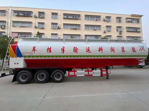 新款圆罐散装饲料半挂运输车 高效、安全、智能的15吨级理想之选